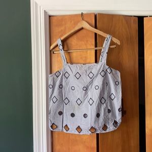 Striped low crop top